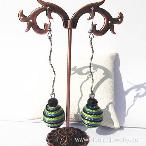 Multicolor Handmade Thread Earring Jewelry Long Earring